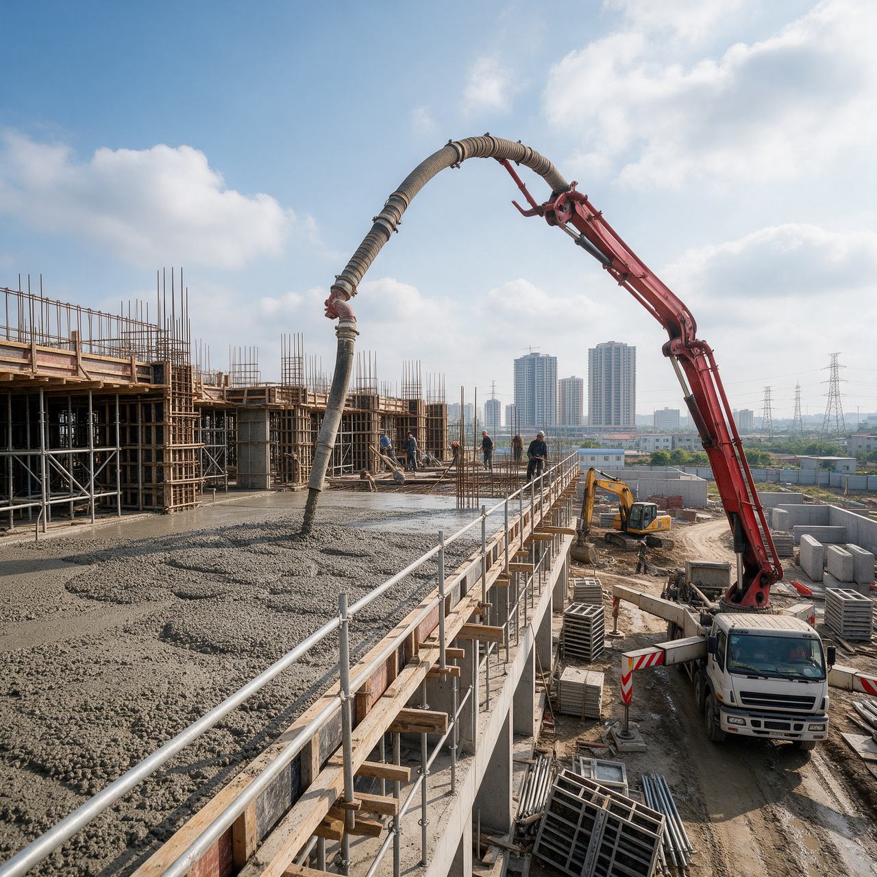 Concrete pumping and placement